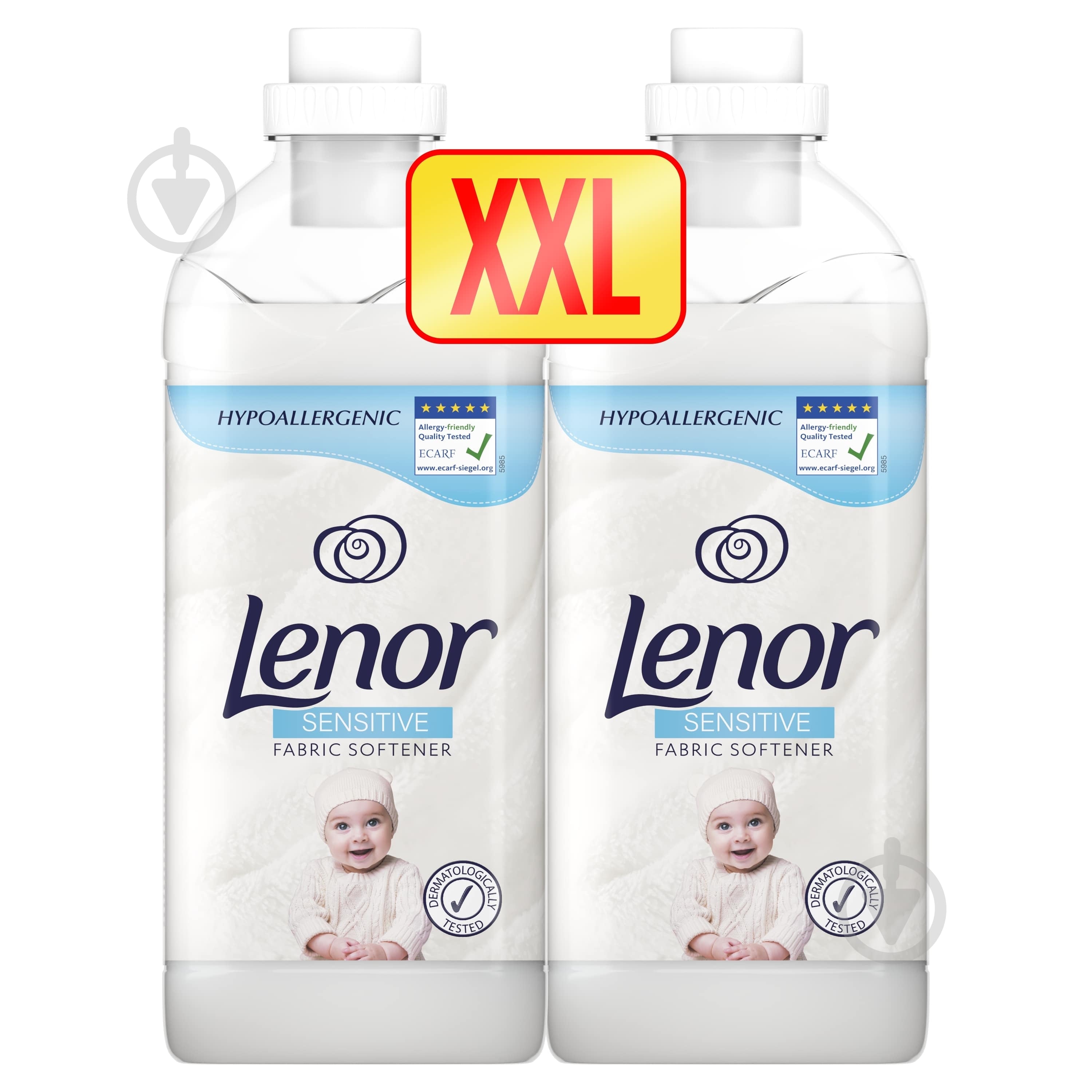 Кондиционер-ополаскиватель Lenor Sensitive 2 шт. x 1,36 л - фото 1 Кондиционер-ополаскиватель Lenor Sensitive 2 шт. x 1,36 л - фото 1
