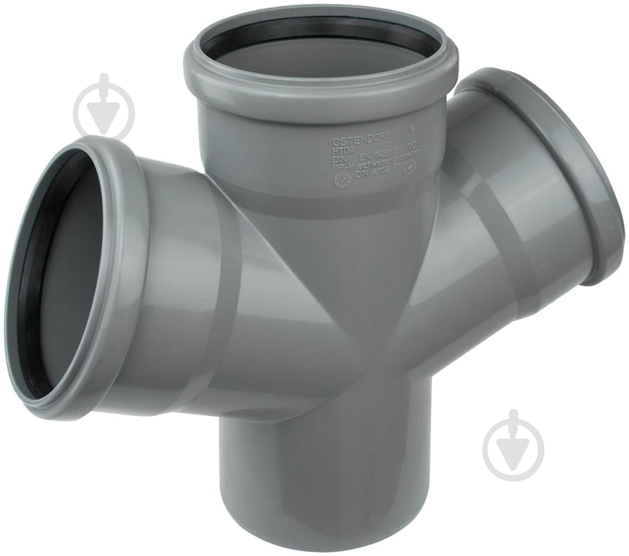 Крестовина канализационная Ostendorf ПП d110х110x67° - фото 1