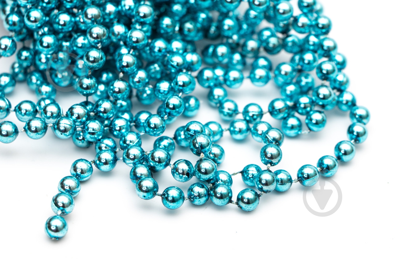 Бусы для елки Девилон 250546 6мм 6 м бирюзовый - фото 1 Бусы для елки Девилон 250546 6мм 6 м бирюзовый - фото 1