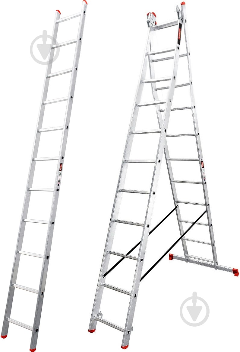 Лестница 3-секционная универсальная BauGut Meister 3T 3х11 (90221488) - фото 2
