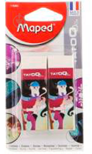 Ластик TATOO 2 шт MP.116000 ассорти Maped - фото 1