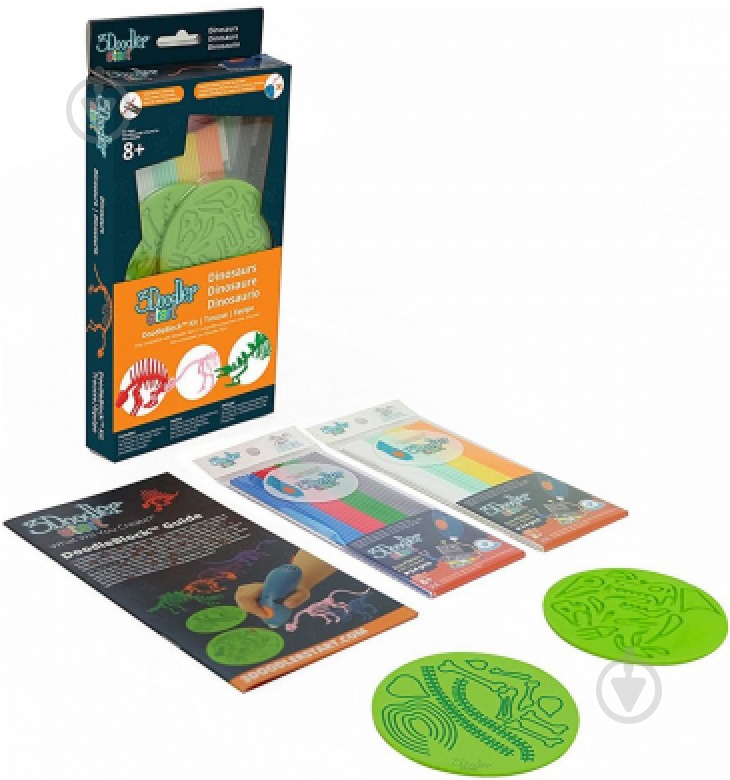 Набір аксесуарів для 3D-ручки 3Doodler Start Динозаври - фото 1 Набір аксесуарів для 3D-ручки 3Doodler Start Динозаври - фото 1
