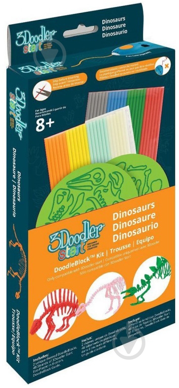 Набір аксесуарів для 3D-ручки 3Doodler Start Динозаври - фото 3 Набір аксесуарів для 3D-ручки 3Doodler Start Динозаври - фото 3