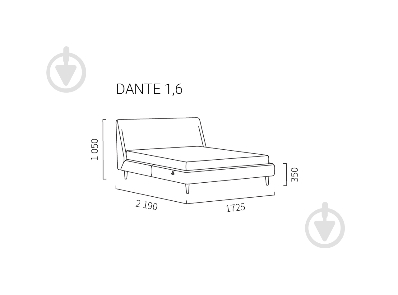 Кровать SOFALINO Dante 160x200 см бежевый - фото 5