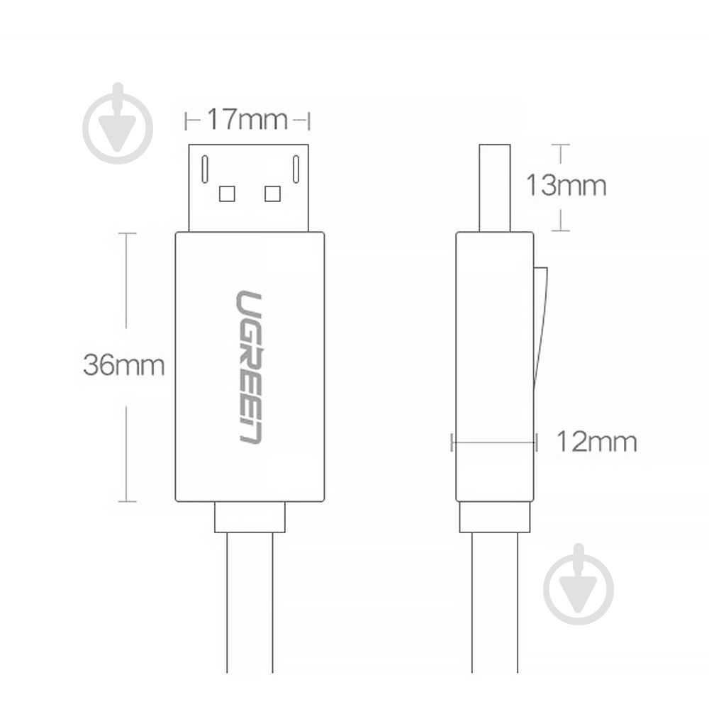 Кабель UGREEN 3 м чорний (10212) - фото 4 Кабель UGREEN 3 м чорний (10212) - фото 4