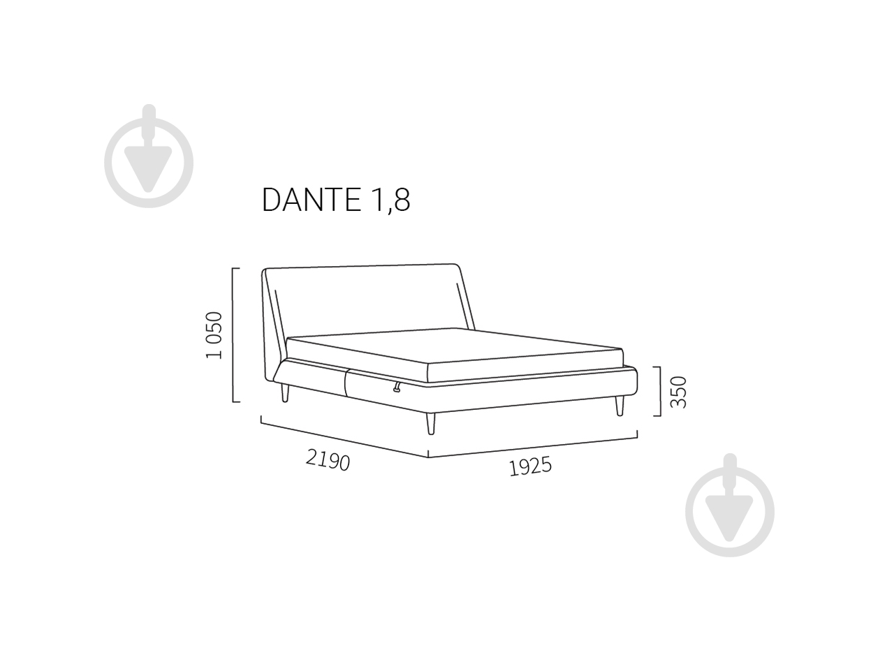 Ліжко SOFALINO Dante 180x200 см бежевий - фото 5 Ліжко SOFALINO Dante 180x200 см бежевий - фото 5