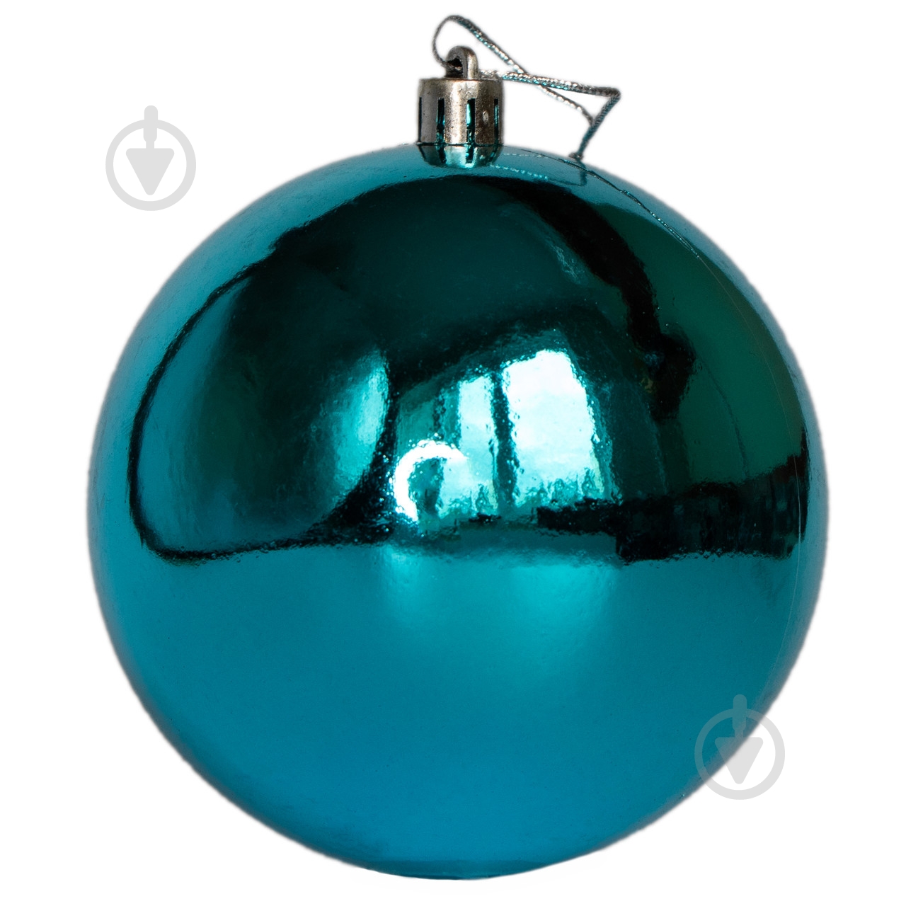 Шар новогодний Девилон 100 мм бирюзовый 250638 - фото 1