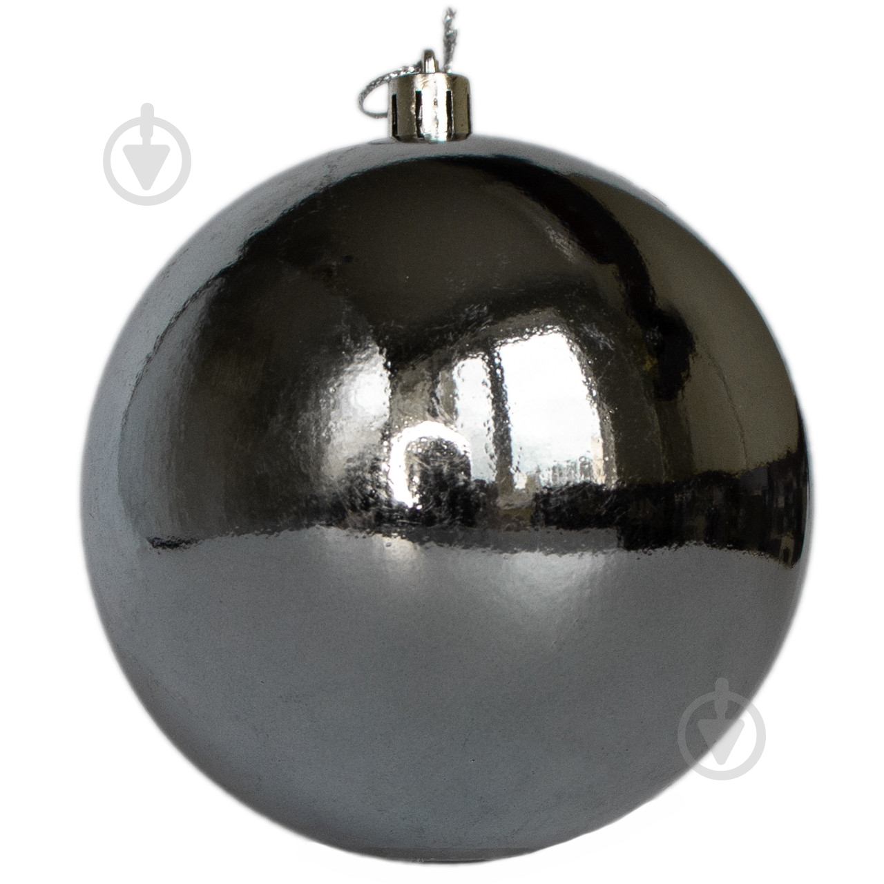 Шар новогодний Девилон 100 мм серый 250645 - фото 1