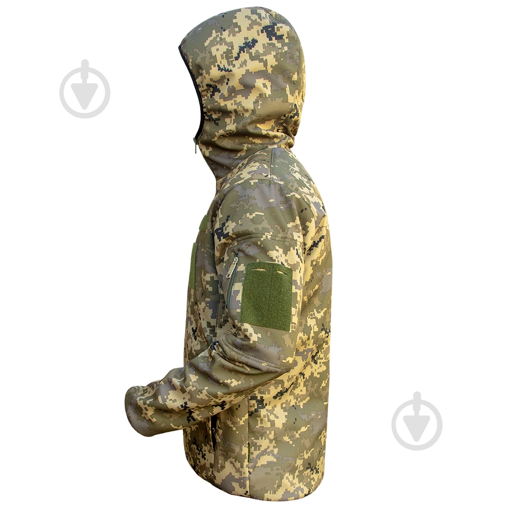 Куртка чоловіча демісезонна Expert тактична осіння Softshell з каптуром на підкладці, р.L піксель - фото 2 Куртка чоловіча демісезонна Expert тактична осіння Softshell з каптуром на підкладці, р.L піксель - фото 2