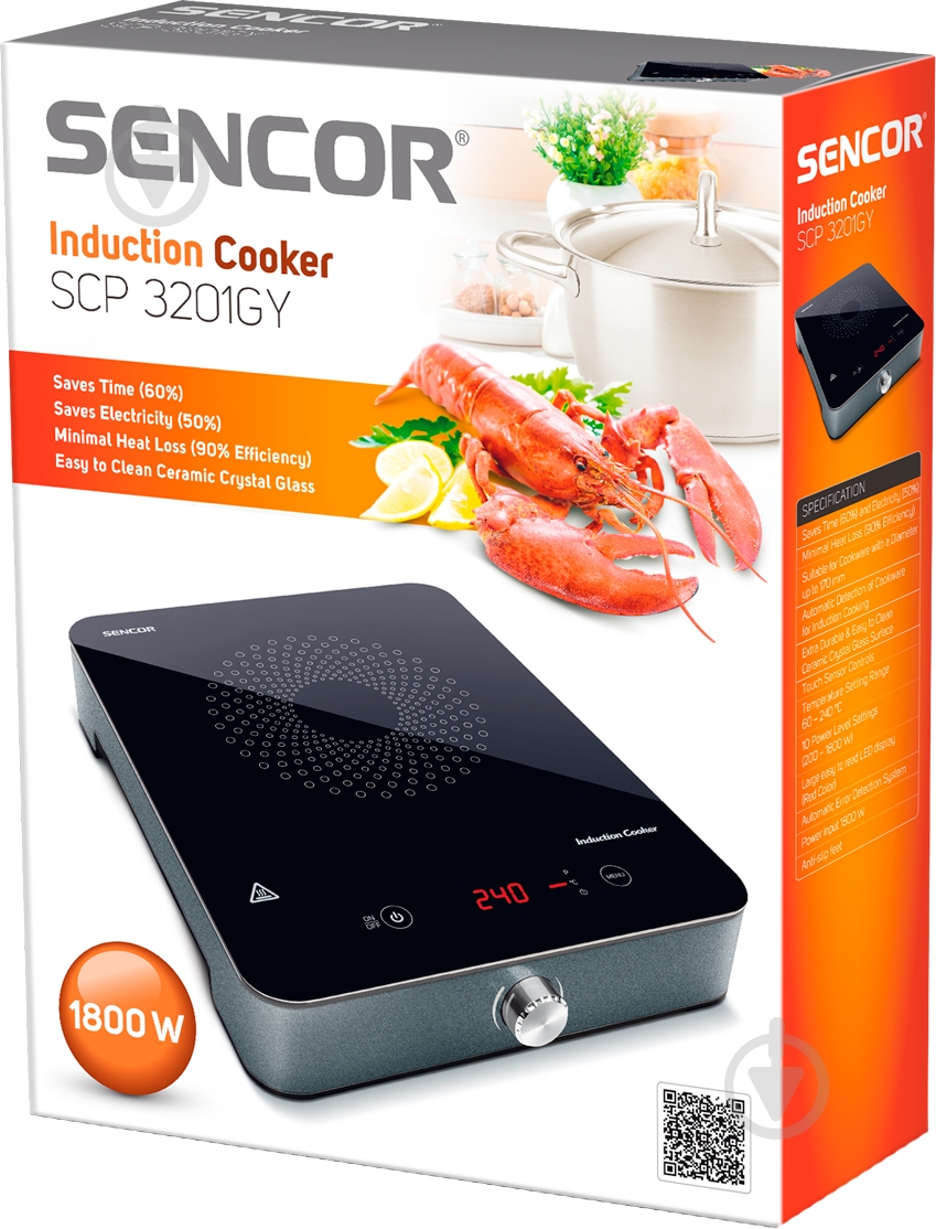 Плита индукционная настольная Sencor SCP 3201GY - фото 6