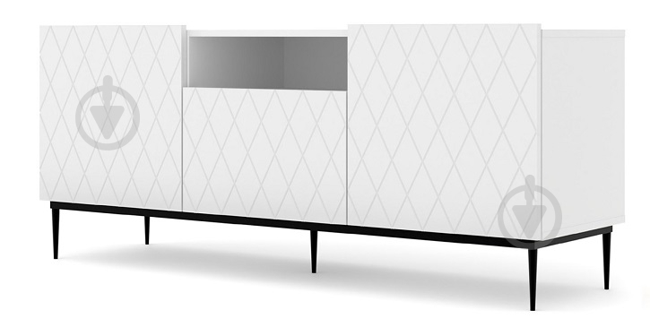 Тумба під ТВ BIM Furniture Diuna 1450x600x400 мм чорний/білий матовий (DIUNA_RTV2D1K_145_WHITE_MAT_BL) - фото 1 Тумба під ТВ BIM Furniture Diuna 1450x600x400 мм чорний/білий матовий (DIUNA_RTV2D1K_145_WHITE_MAT_BL) - фото 1
