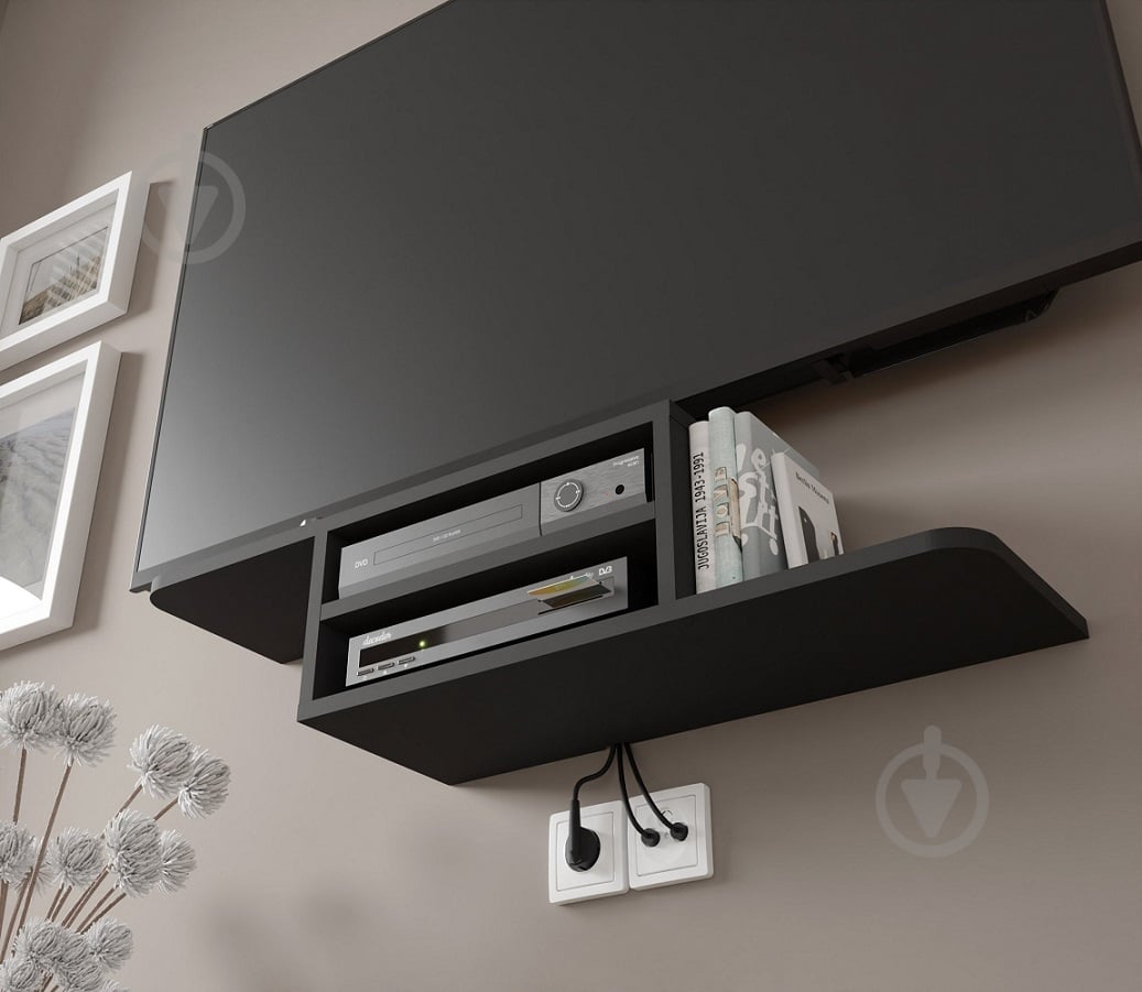 Тумба под ТВ BIM Furniture Dedal 900x200x220 мм черный матовый(DEDAL_TV_STAND_90_BLACK_MAT) - фото 3 Тумба под ТВ BIM Furniture Dedal 900x200x220 мм черный матовый(DEDAL_TV_STAND_90_BLACK_MAT) - фото 3