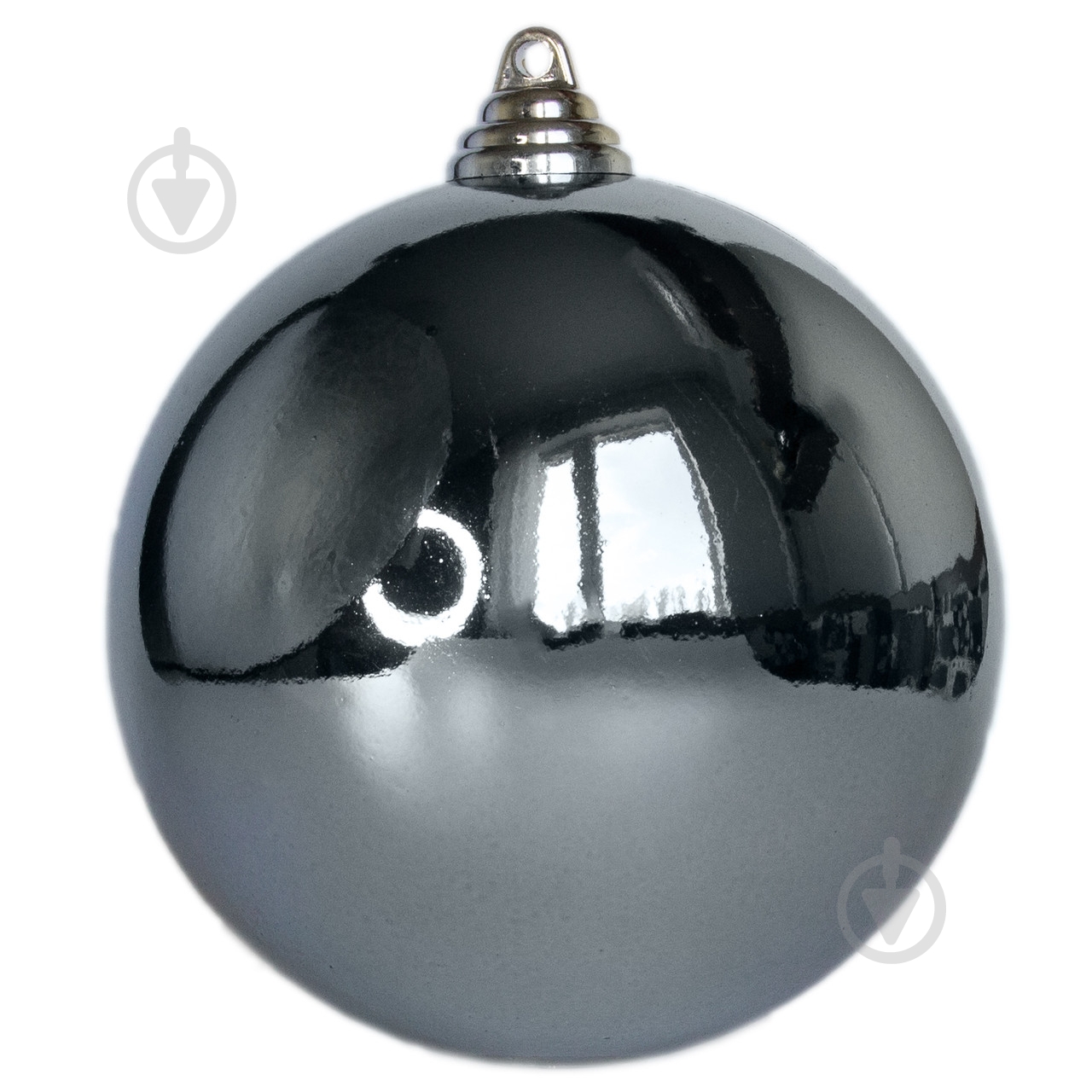 Шар новогодний Девилон 12 см 250782 серый - фото 1