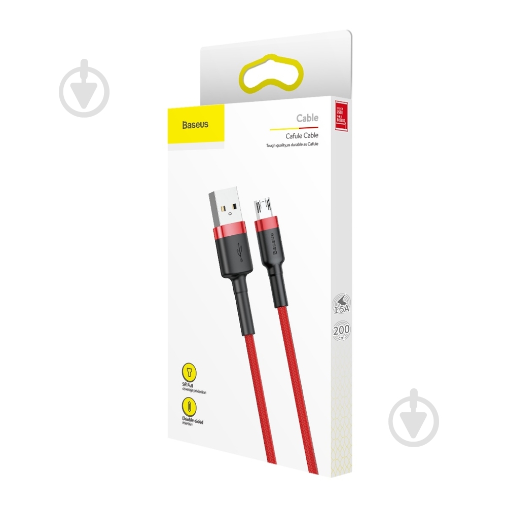 Кабель BASEUS 2 м красный (CAMKLF-C09) - фото 6 Кабель BASEUS 2 м красный (CAMKLF-C09) - фото 6