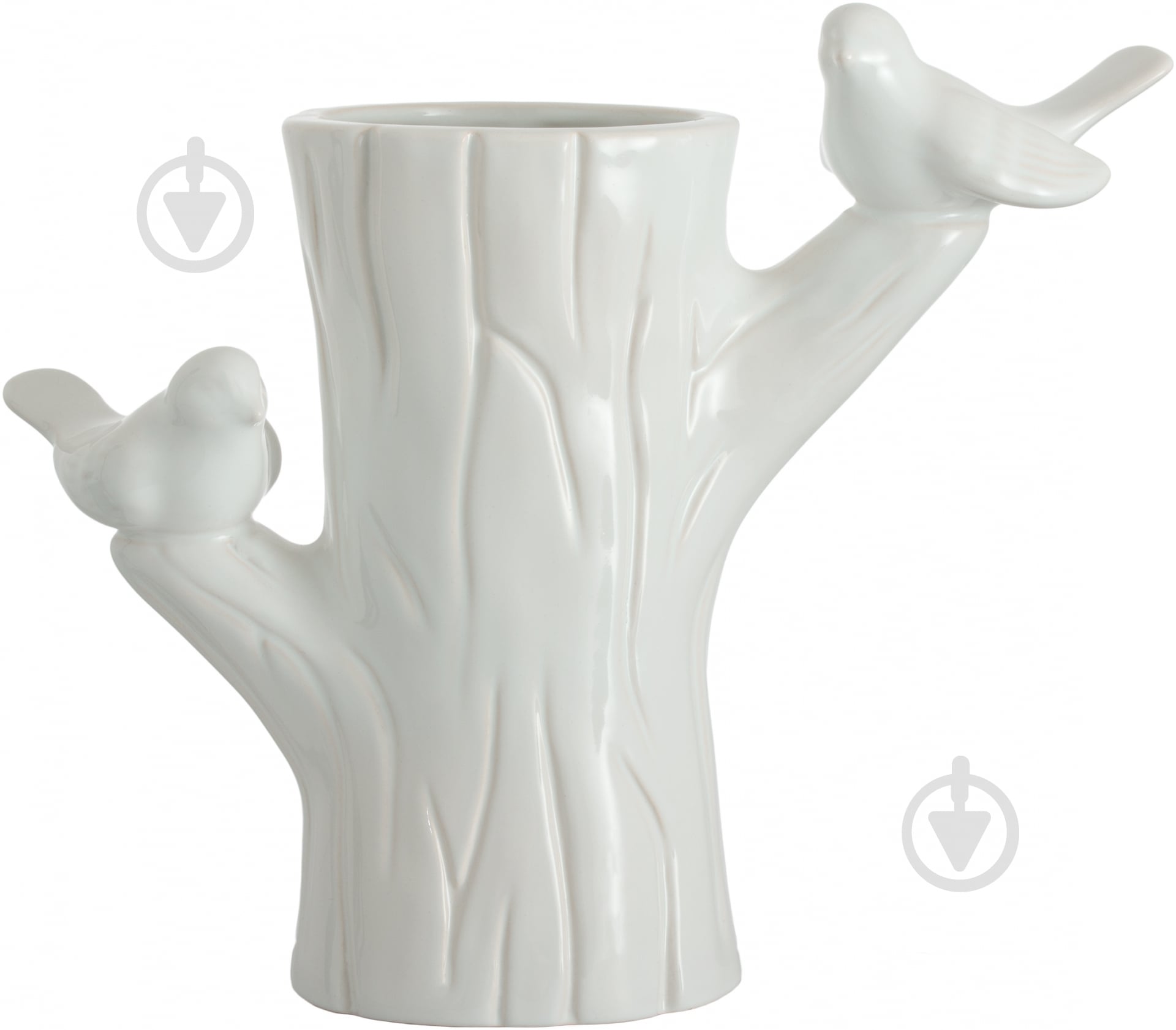 Ваза керамическая Птички 1002-25 28 см белая 1002-25 - фото 1 Ваза керамическая Птички 1002-25 28 см белая 1002-25 - фото 1