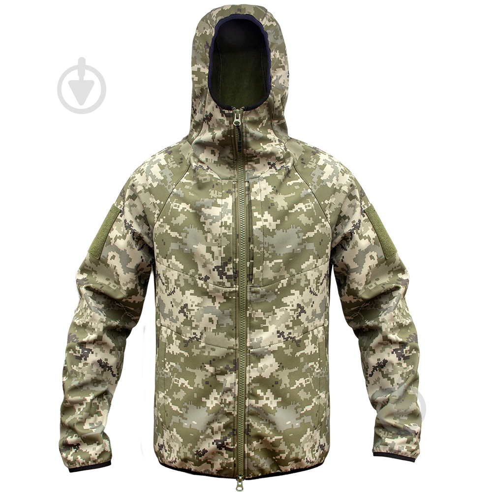 Куртка мужская демисезонная Expert тактическая осенняя Softshell р.M пиксель - фото 4