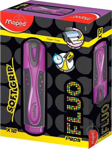 Маркер Maped FLUO PEPS SOFT MP.742631 фиолетовый - фото 2 Маркер Maped FLUO PEPS SOFT MP.742631 фиолетовый - фото 2