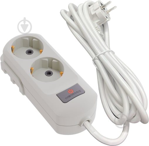 Удлинитель Neomax с заземлением 2 гн. белый 5 м NX503205E - фото 1 Удлинитель Neomax с заземлением 2 гн. белый 5 м NX503205E - фото 1