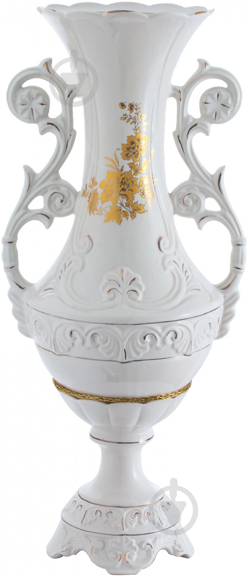 Ваза керамическая белая Фиона 60 см - фото 1 Ваза керамическая белая Фиона 60 см - фото 1