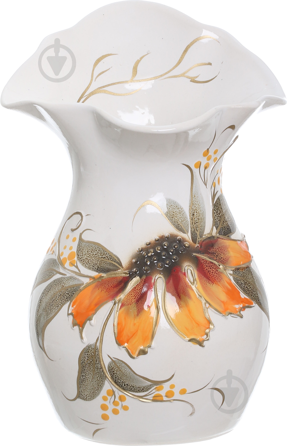 Ваза керамическая кремовая Бутон II 22х13 см - фото 2