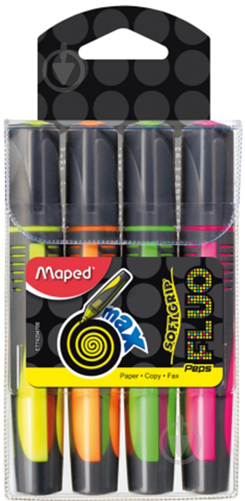 Набор маркеров Maped Fluo Peps Max MP.742947 - фото 1 Набор маркеров Maped Fluo Peps Max MP.742947 - фото 1