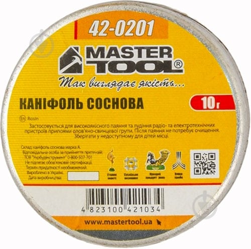 Канифоль MasterTool сосновая 10 г 42-0201 - фото 1 Канифоль MasterTool сосновая 10 г 42-0201 - фото 1