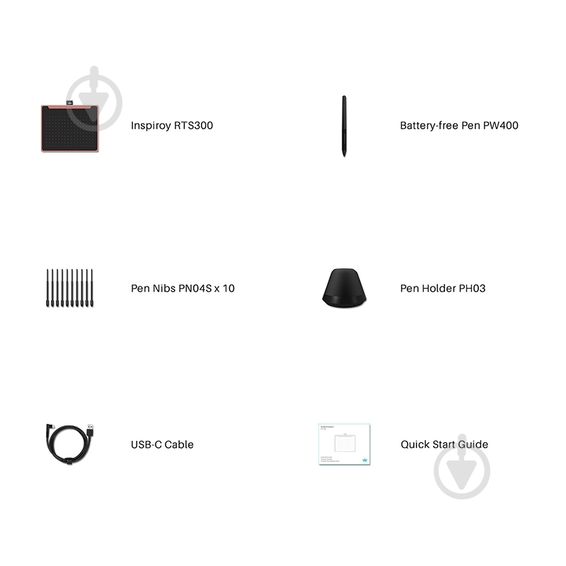 Планшет графический Huion RTS-300 black - фото 3