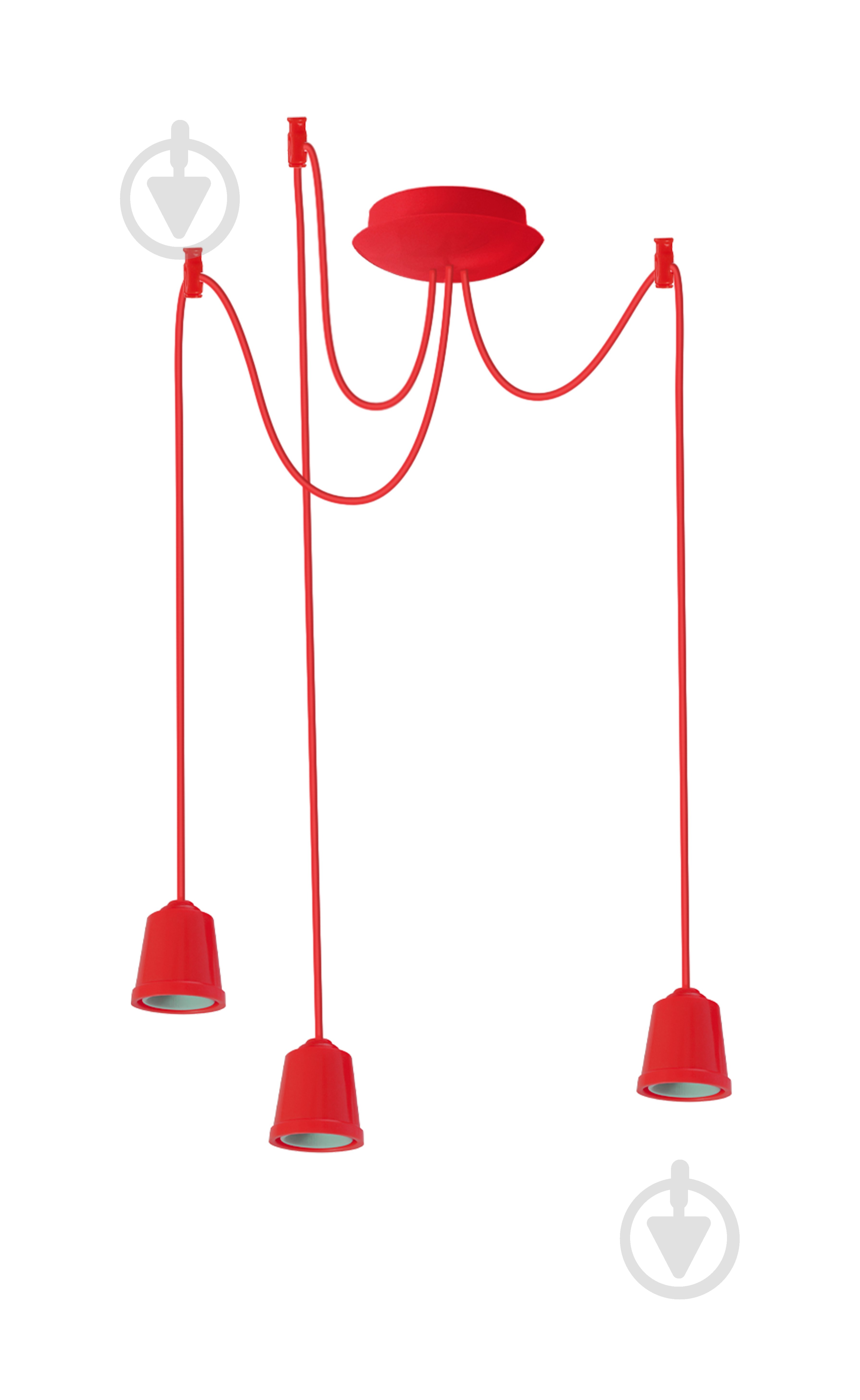 Подвес ERKA 323 3x60 Вт E27 красный 323002 - фото 1