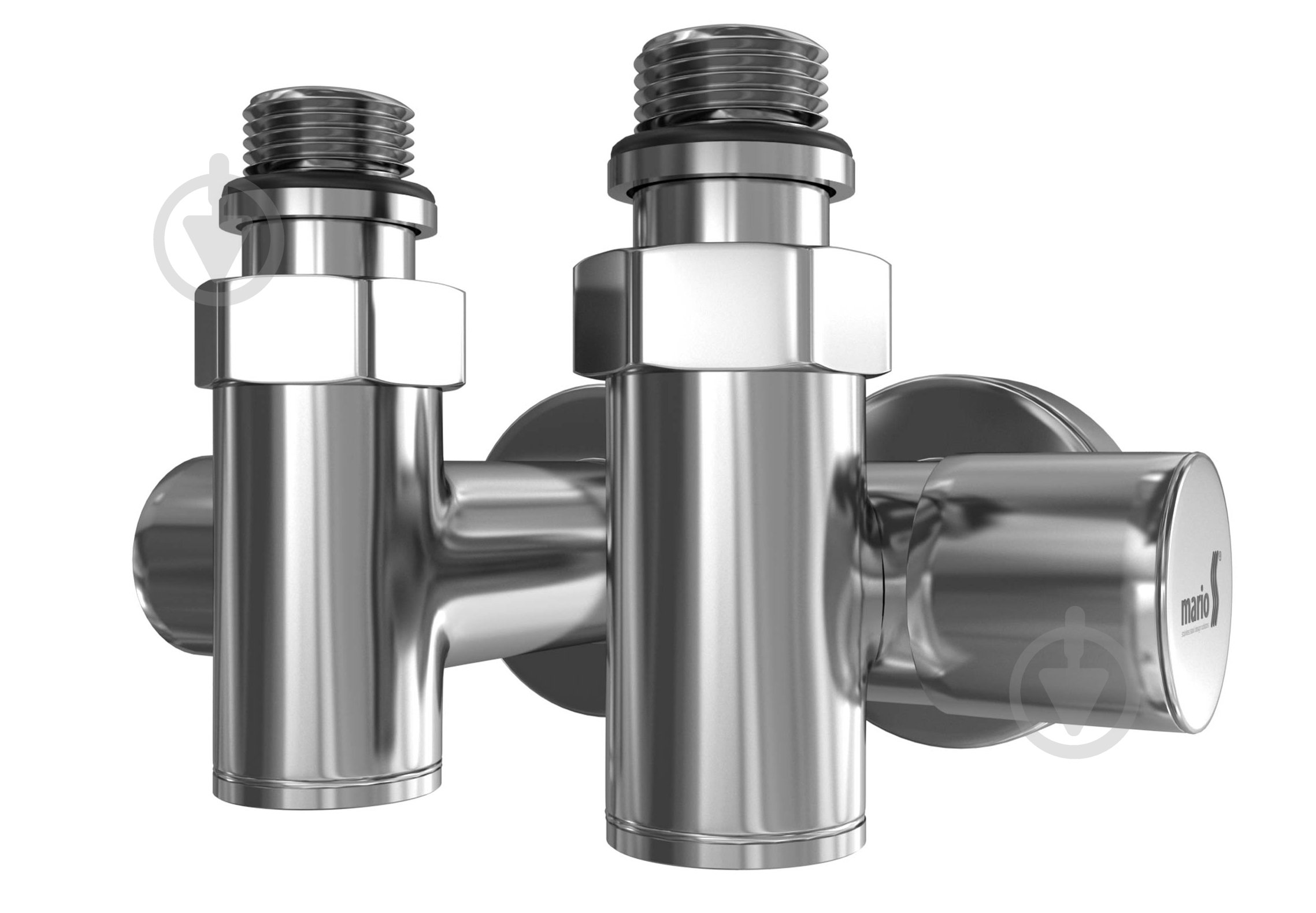 Кран угловой Mario под ТЭН сатин - фото 1