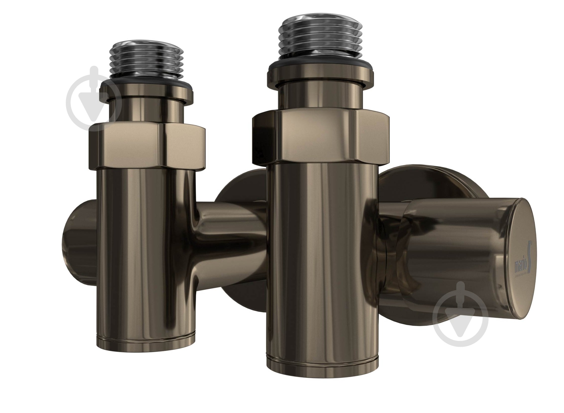 Кран угловой Mario под ТЭН бронза - фото 1