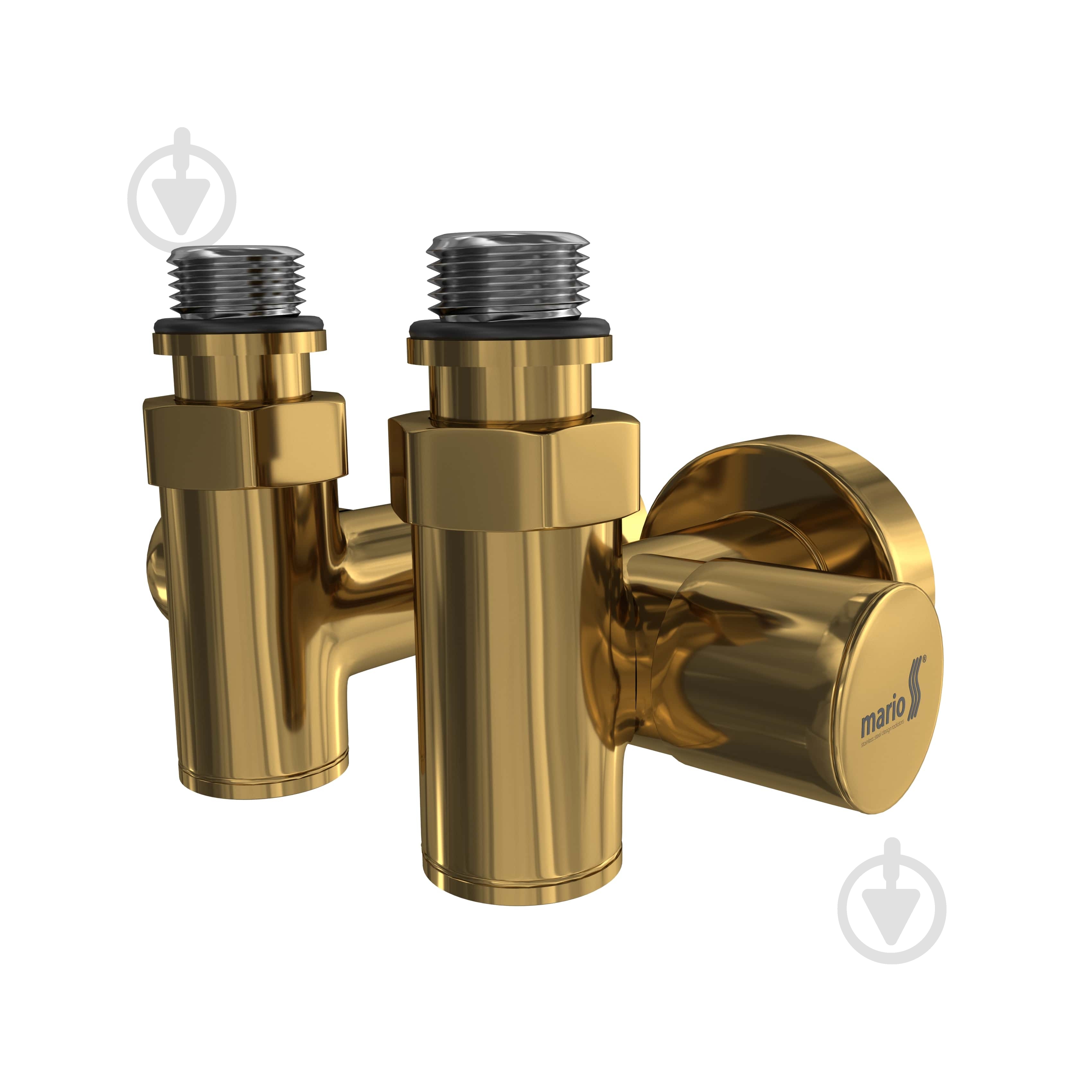 Кран угловой Mario под ТЭН золото - фото 1