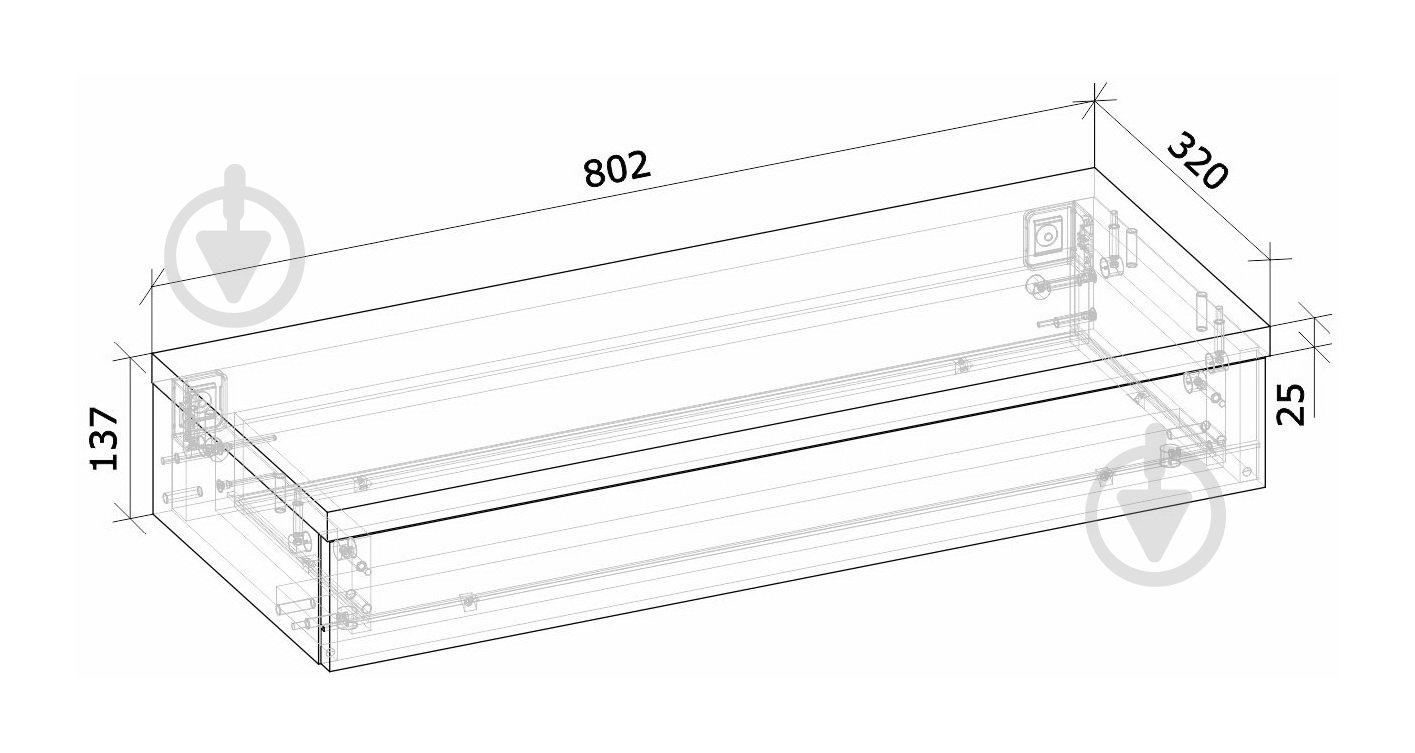 Стол Грейд Торино дуб крафт золотой 802x137x320 мм - фото 3