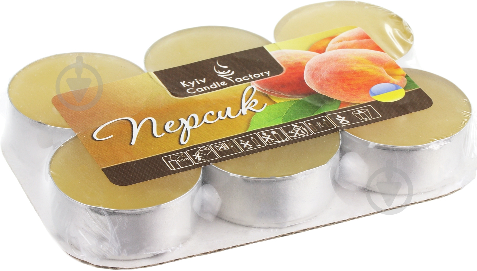 Набор свечей ароматических Kyiv Candle Factory Персик 6 шт. 7013 - фото 2