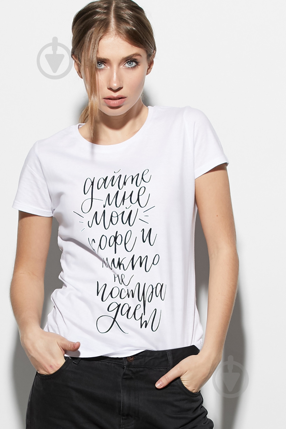 Футболка женская YAPPI Basic р. XL белый WW11028 - фото 1