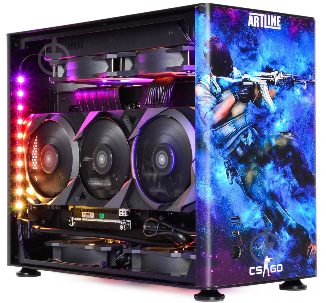 Компьютер Artline Overlord DRAGONv23 (DRAGONv23) black/blue - фото 12