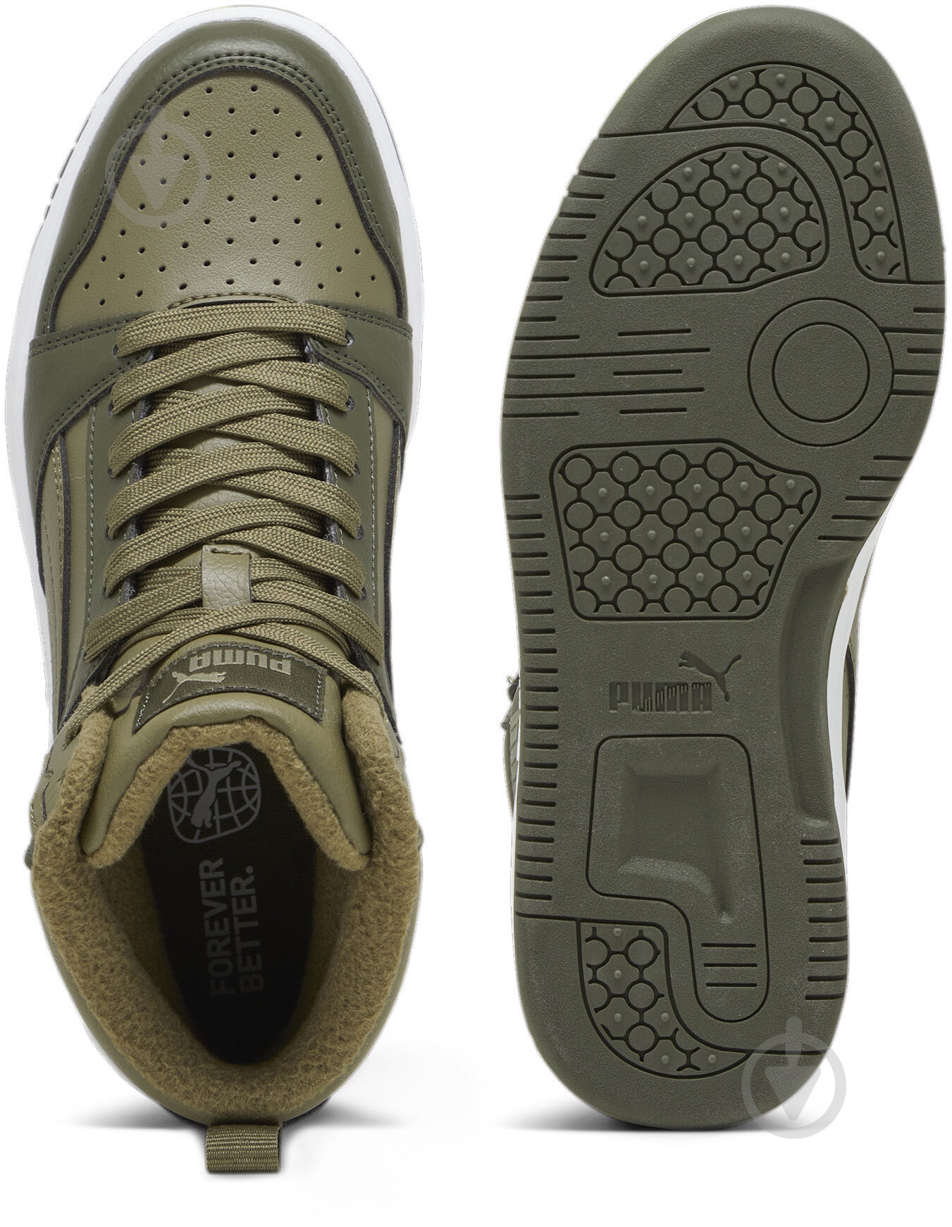 Черевики Puma PUMA REBOUND V6 MID WTR JR 39468502 р.38,5 зелений - фото 6