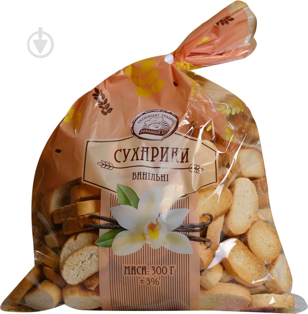 Сухарики ТМ Домашній хліб ванільні 300г - фото 1