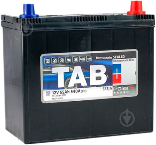Аккумулятор автомобильный TAB Polar S 6СТ-55R+ 55Ah 540A 12V «+» справа (245655) - фото 1