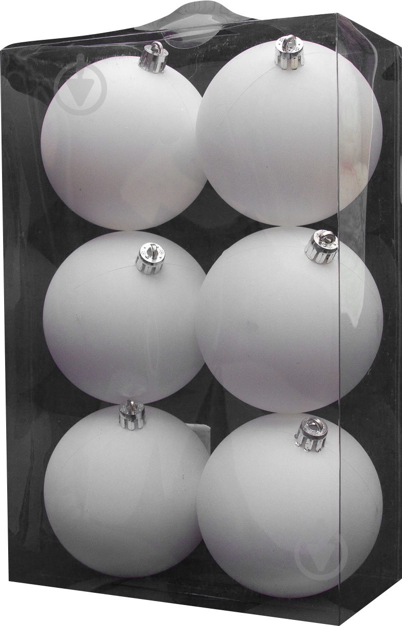 Набор елочных шаров Девилон 251260 d80 мм 6 шт./уп. - фото 1 Набор елочных шаров Девилон 251260 d80 мм 6 шт./уп. - фото 1