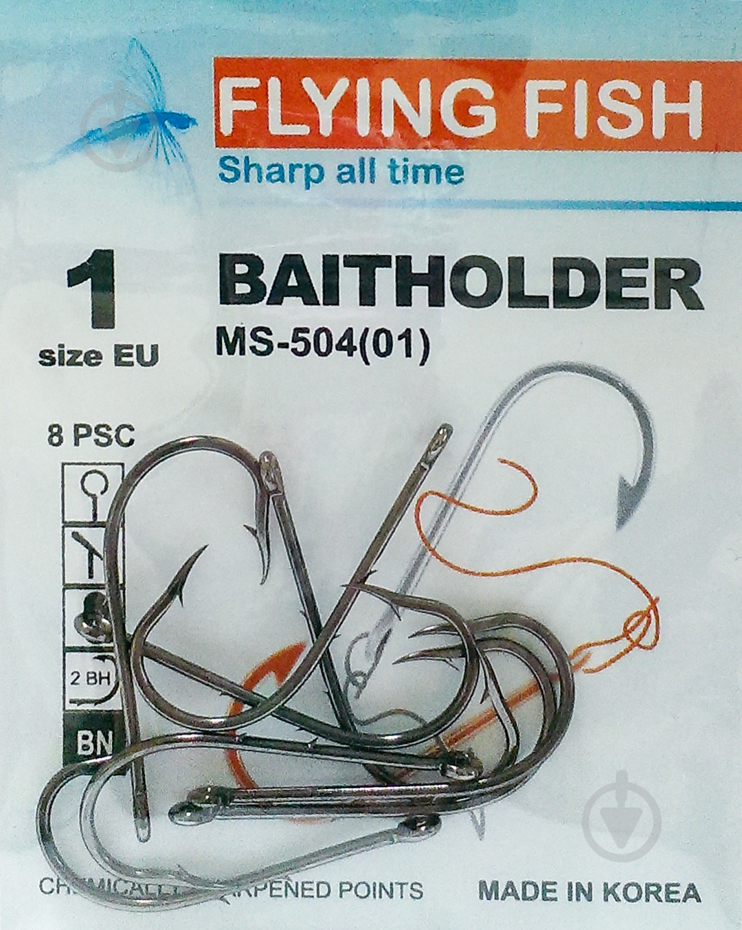Крючок Flying Fish Baitholder №1 10 шт. MS-504(01) - фото 1 Крючок Flying Fish Baitholder №1 10 шт. MS-504(01) - фото 1