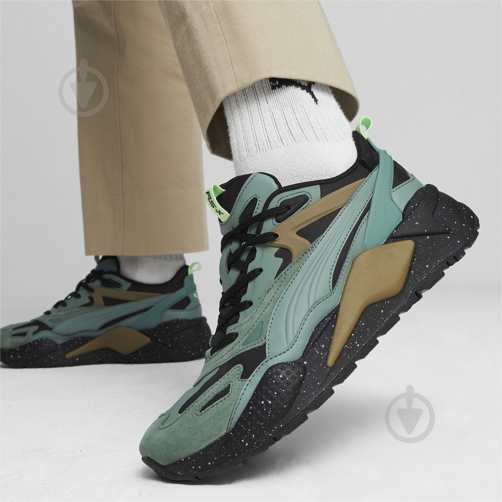 Кроссовки мужские демисезонные Puma RS-X EFEKT SPECKLE 39479103 р.44 хаки - фото 7