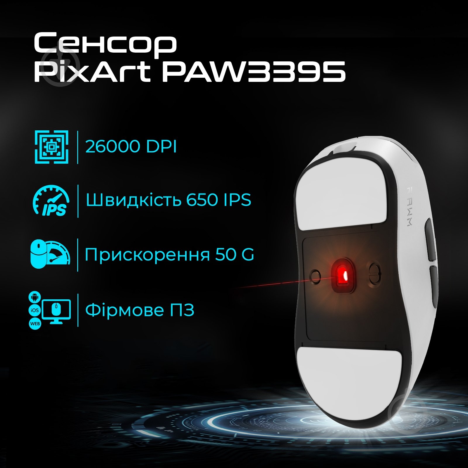 Игровая мышь RAWM white (ES21.white) - фото 2