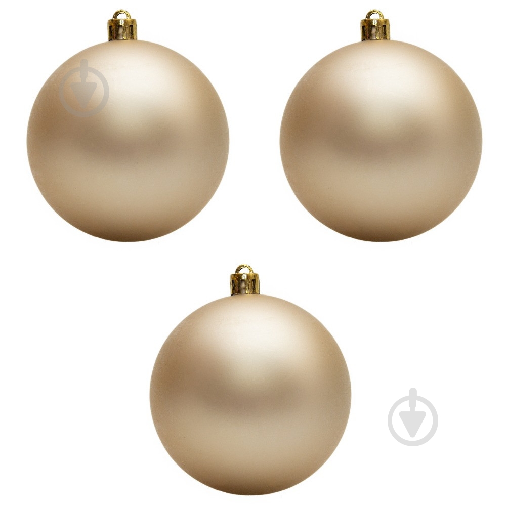Набор елочных шаров Девилон 251369 d80 мм 3 шт./уп. - фото 1