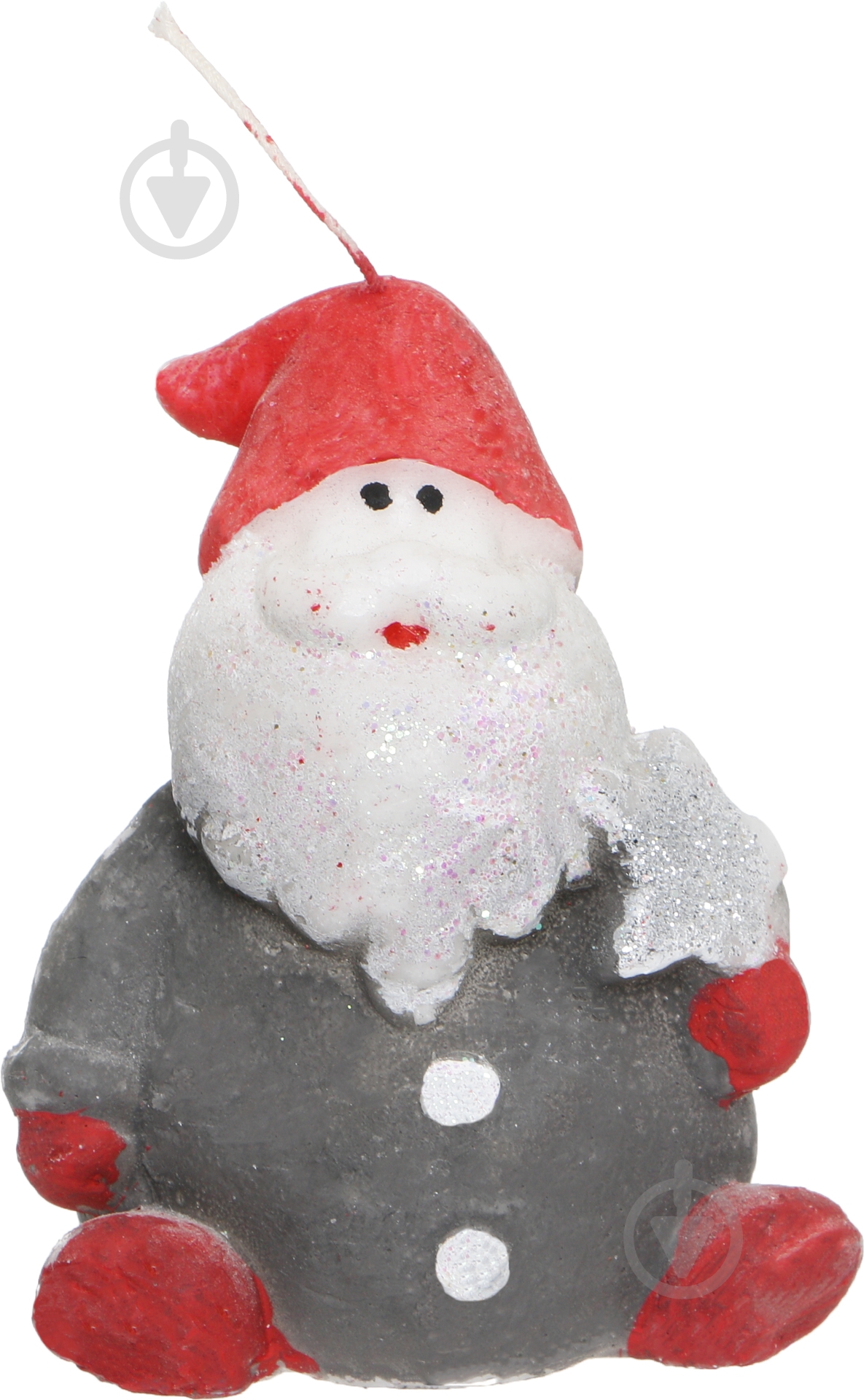 Свеча Санта серый 8х11 см Фитор - фото 1