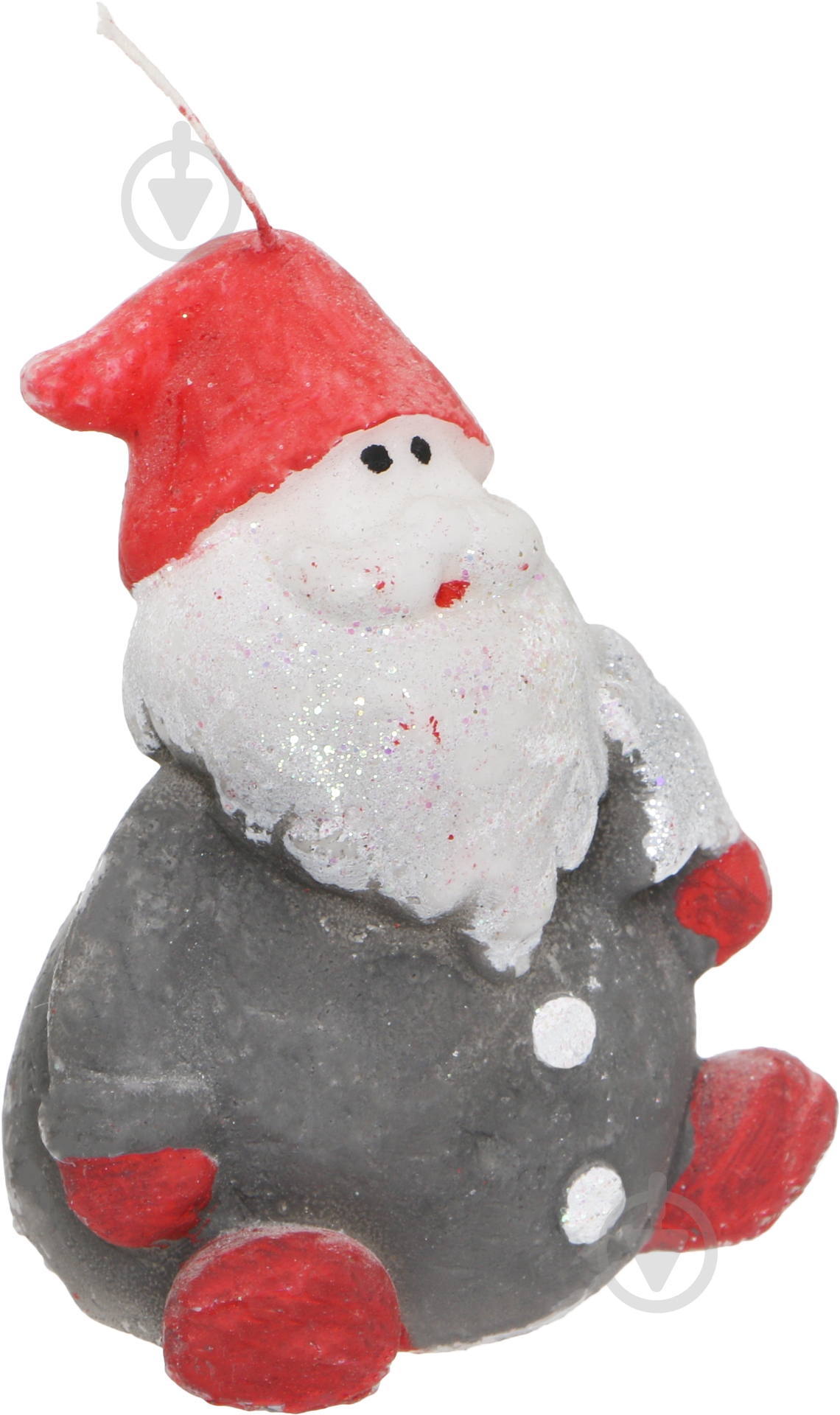 Свеча Санта серый 8х11 см Фитор - фото 2