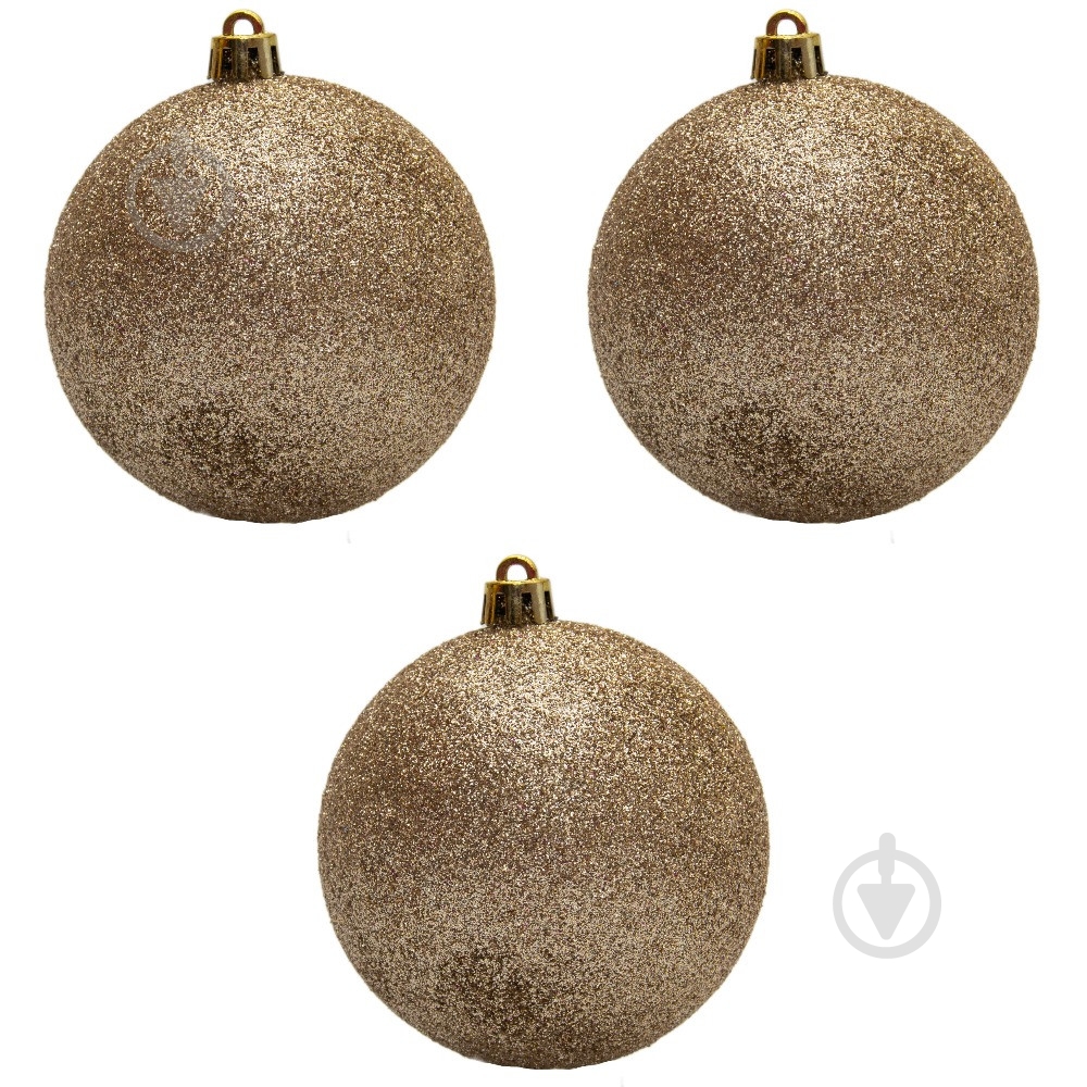 Набор елочных шаров Девилон 251376 d80 мм 3 шт./уп. - фото 1