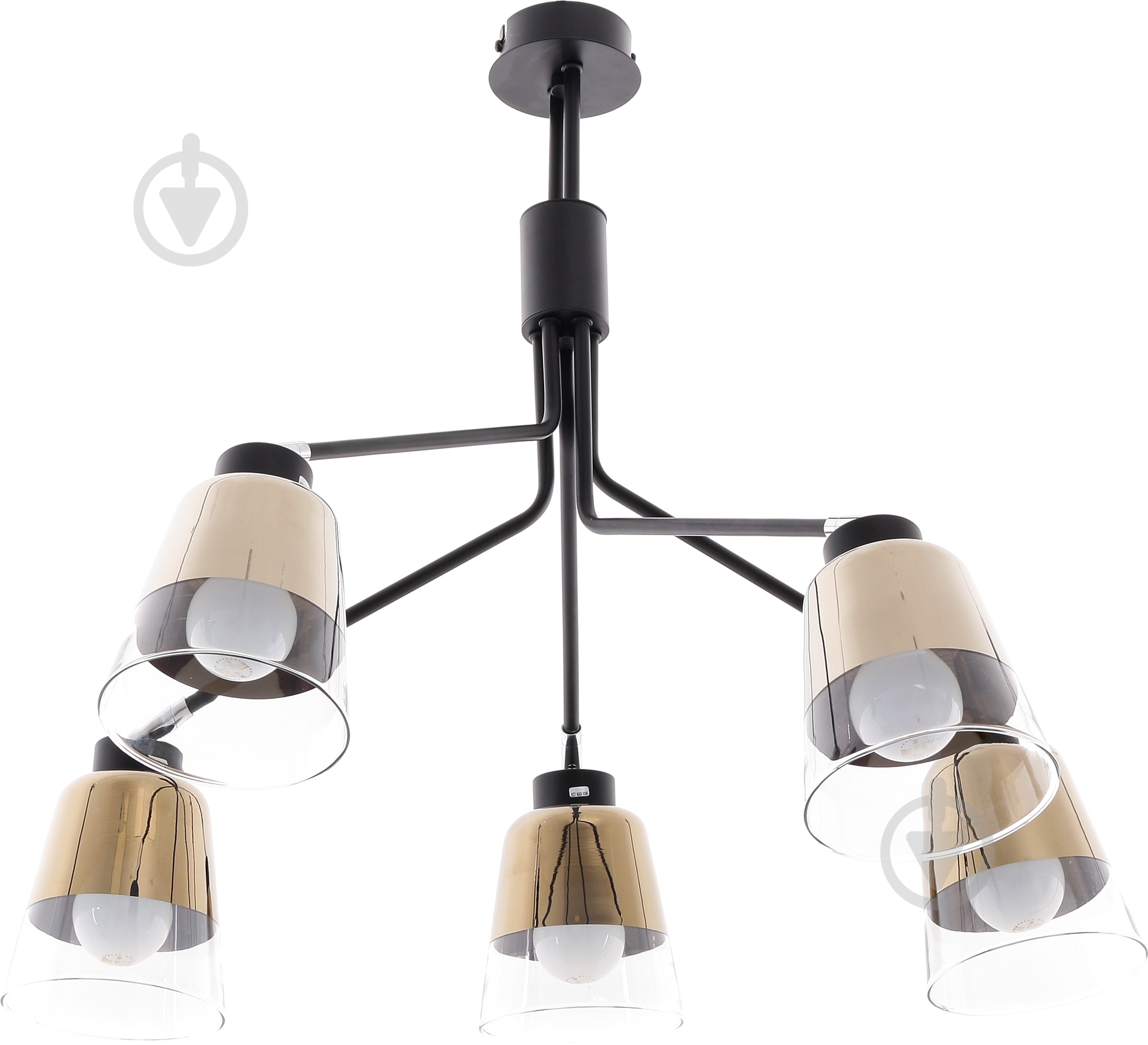 Люстра ALFA KAPITOL 5x60 Вт E27 черный 23995 - фото 1