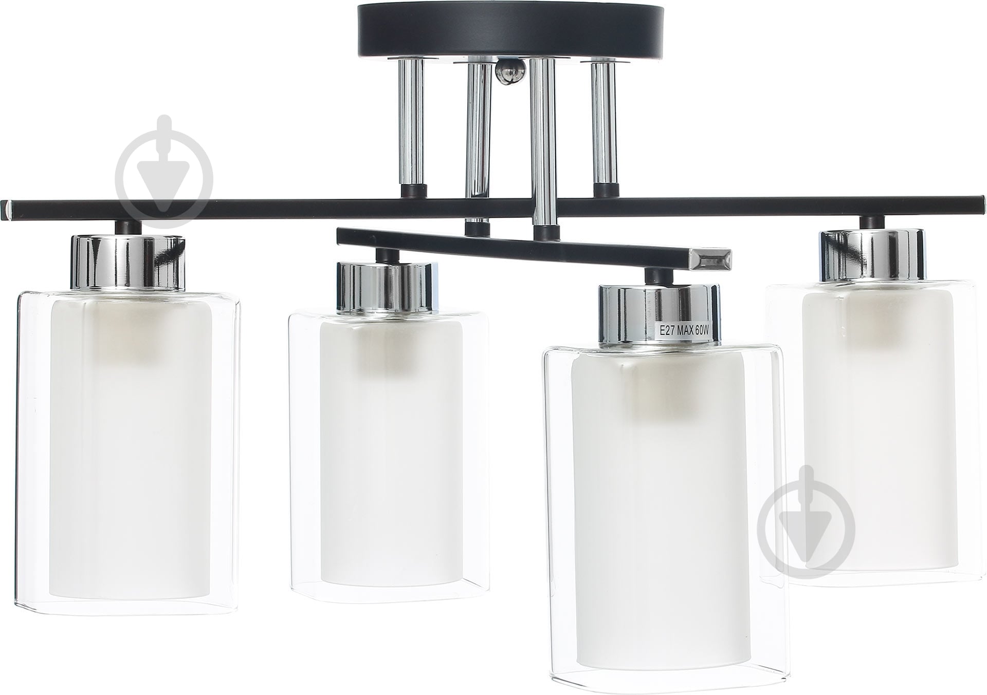 Люстра стельова Victoria Lighting 4xE27 хром/венге Eliseo/PL4 - фото 2 Люстра стельова Victoria Lighting 4xE27 хром/венге Eliseo/PL4 - фото 2