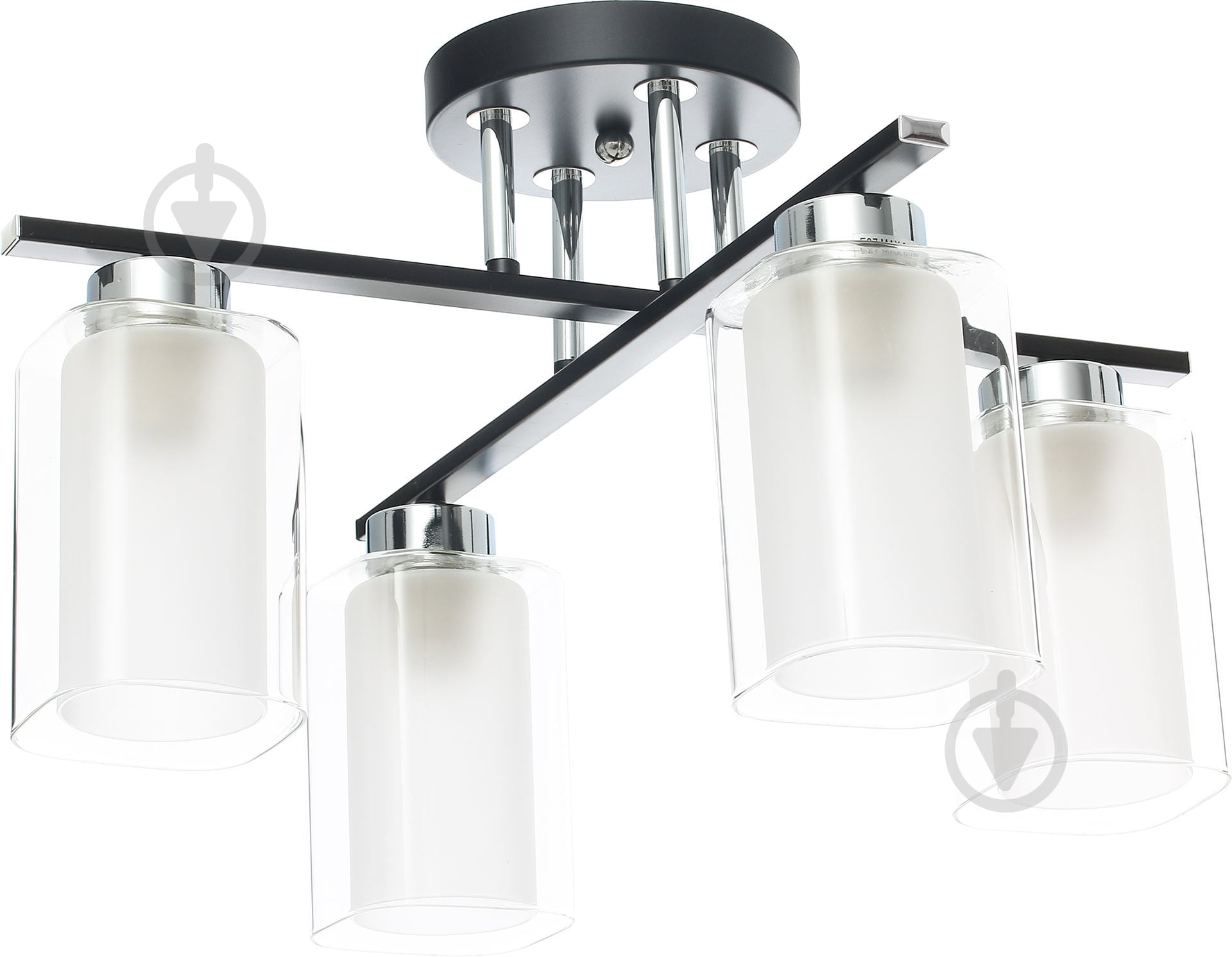 Люстра стельова Victoria Lighting 4xE27 хром/венге Eliseo/PL4 - фото 1 Люстра стельова Victoria Lighting 4xE27 хром/венге Eliseo/PL4 - фото 1