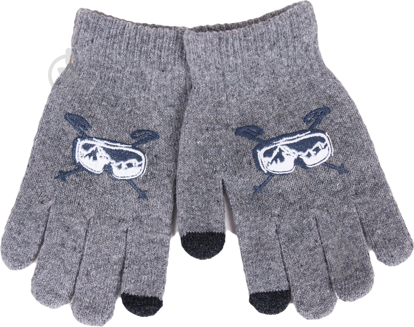 Варежки YO! р.12 серый - фото 1 Варежки YO! р.12 серый - фото 1